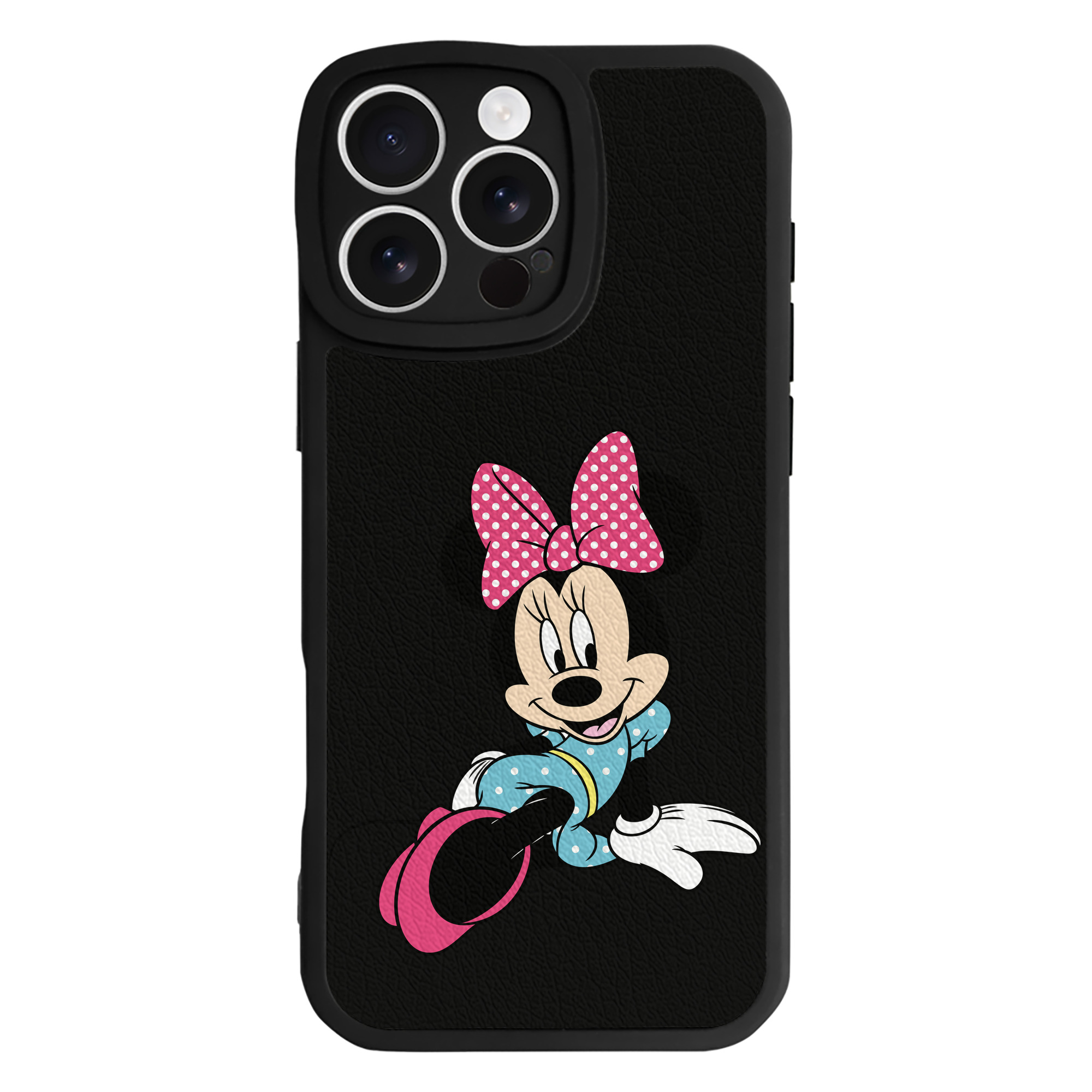 （画像用） ミッキーマウス Mickey Mouse 【iPhone 16シリーズ対応】シリコンスマホケース（レザー調） 材質：シリコン